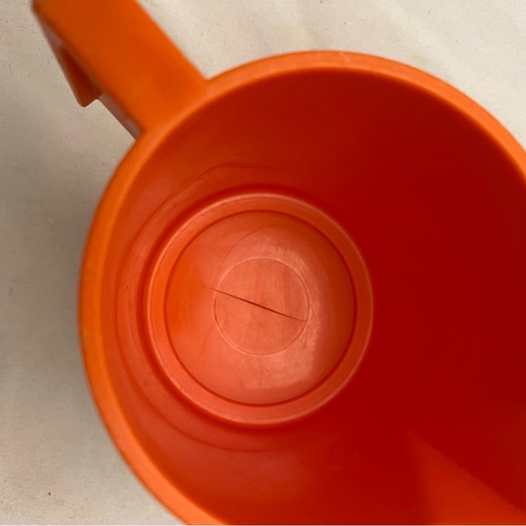 1987 Fisher Price Fun With Food Orange Pitcher with Lid Vintage Play Kitchen - Picture 9 of 11